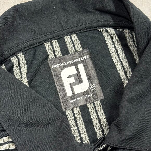 FootJoy Polo Golf Shirt Prodry Superlite Striped Short Sleeve Textured XL - Picture 6 of 9